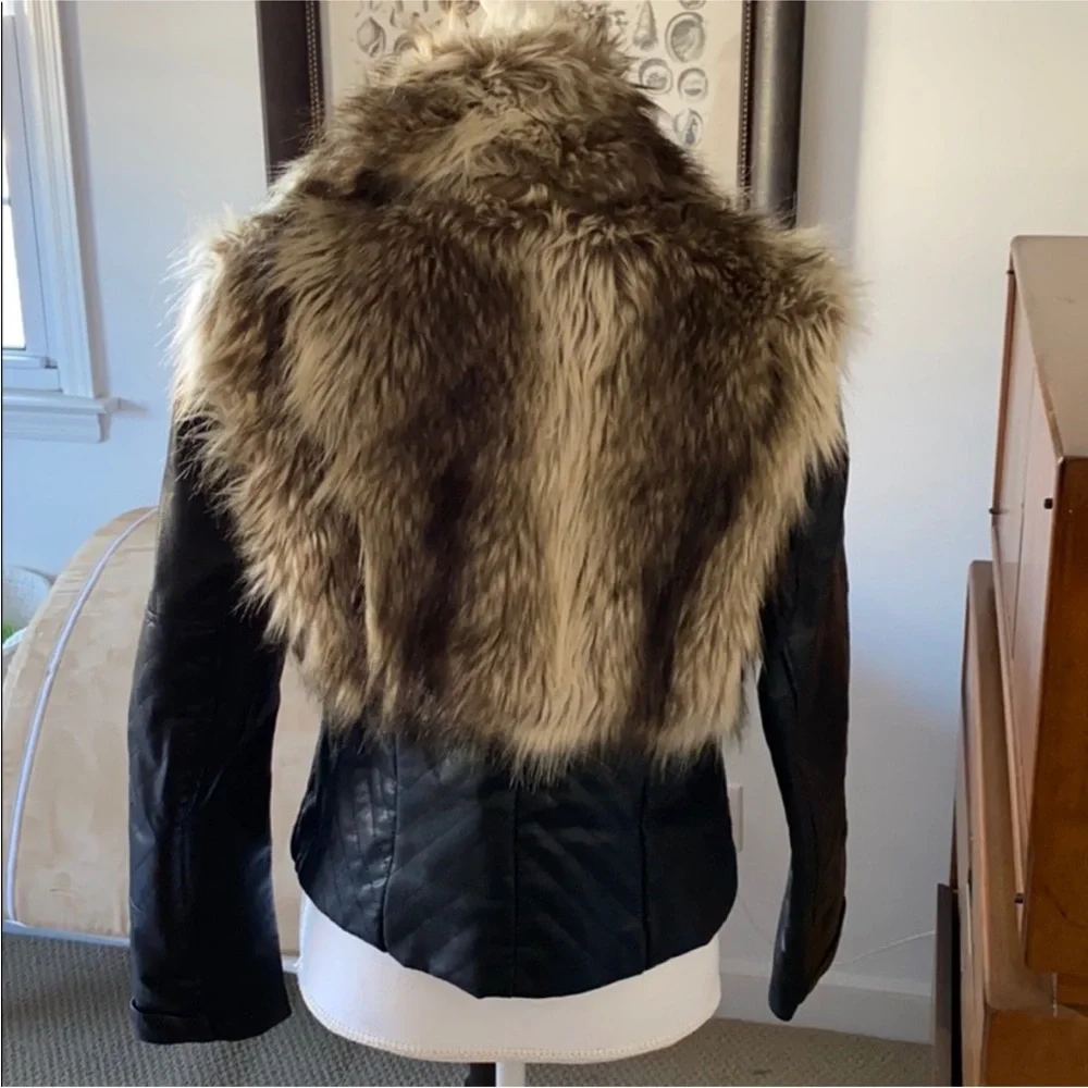 CI Sono by Cavalini faux fur and leather jacket - Picture 3 of 3